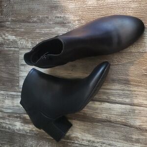 Charter Club TIPPII leather Ankle Boot Black size 8